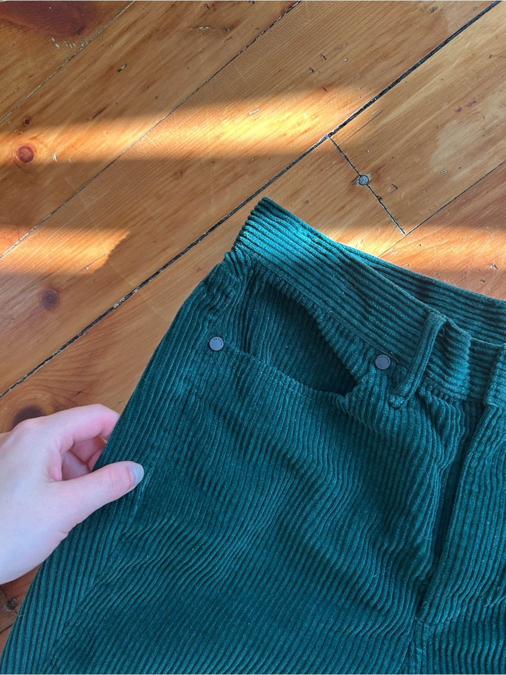 Rag and Bone green corduroy flare pants 27 - Picture 4 of 8